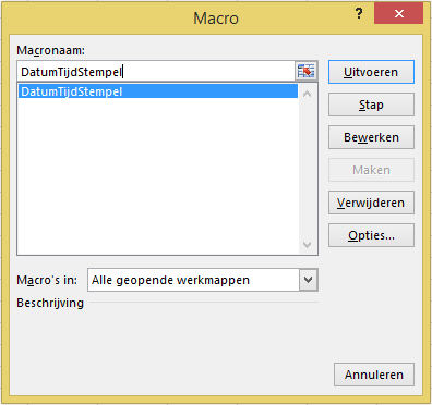 Macro bewerken
