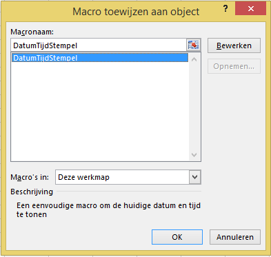 Macro maken